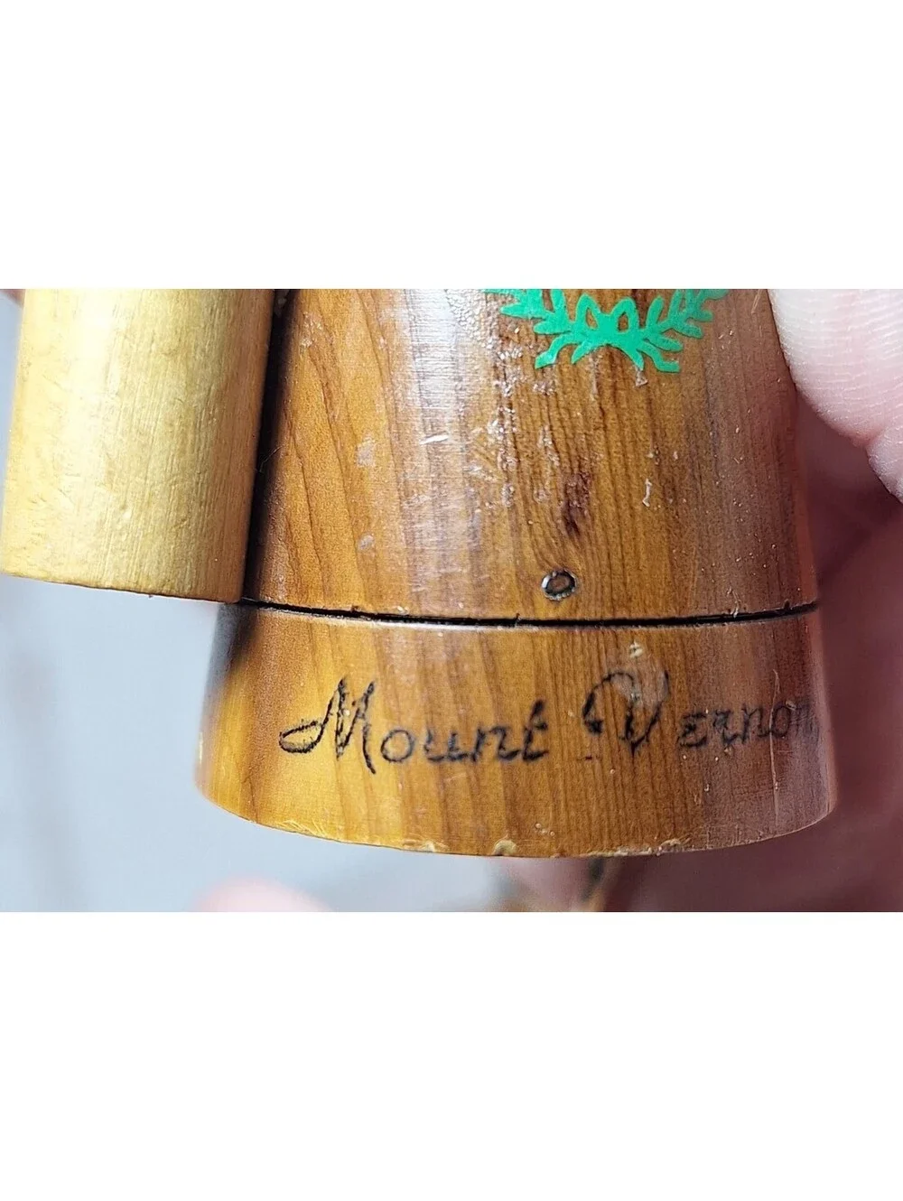 VTG Wooden Coffee Pot Souvenir Salt and Pepper Shakers From Mount Vernon, Va